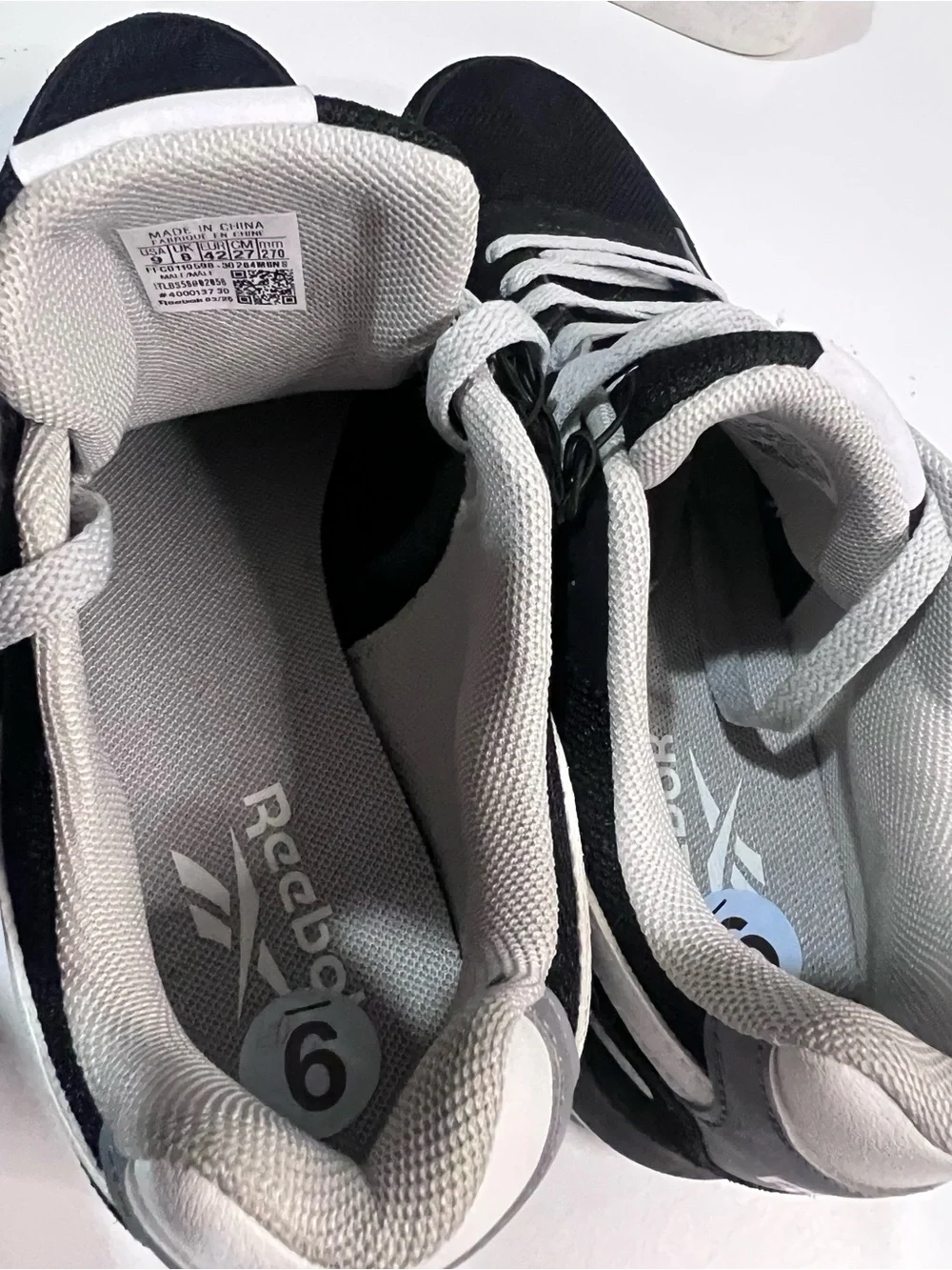 Reebok Men's Black, White & Gray Retro Runner Sneakers